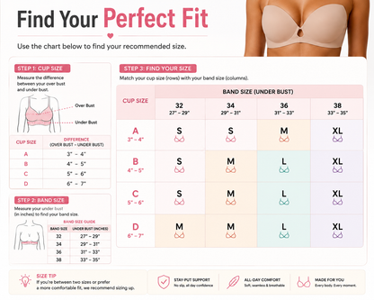 PullUpbras™ Invisible Strapless Bra – Wireless Comfort & Support