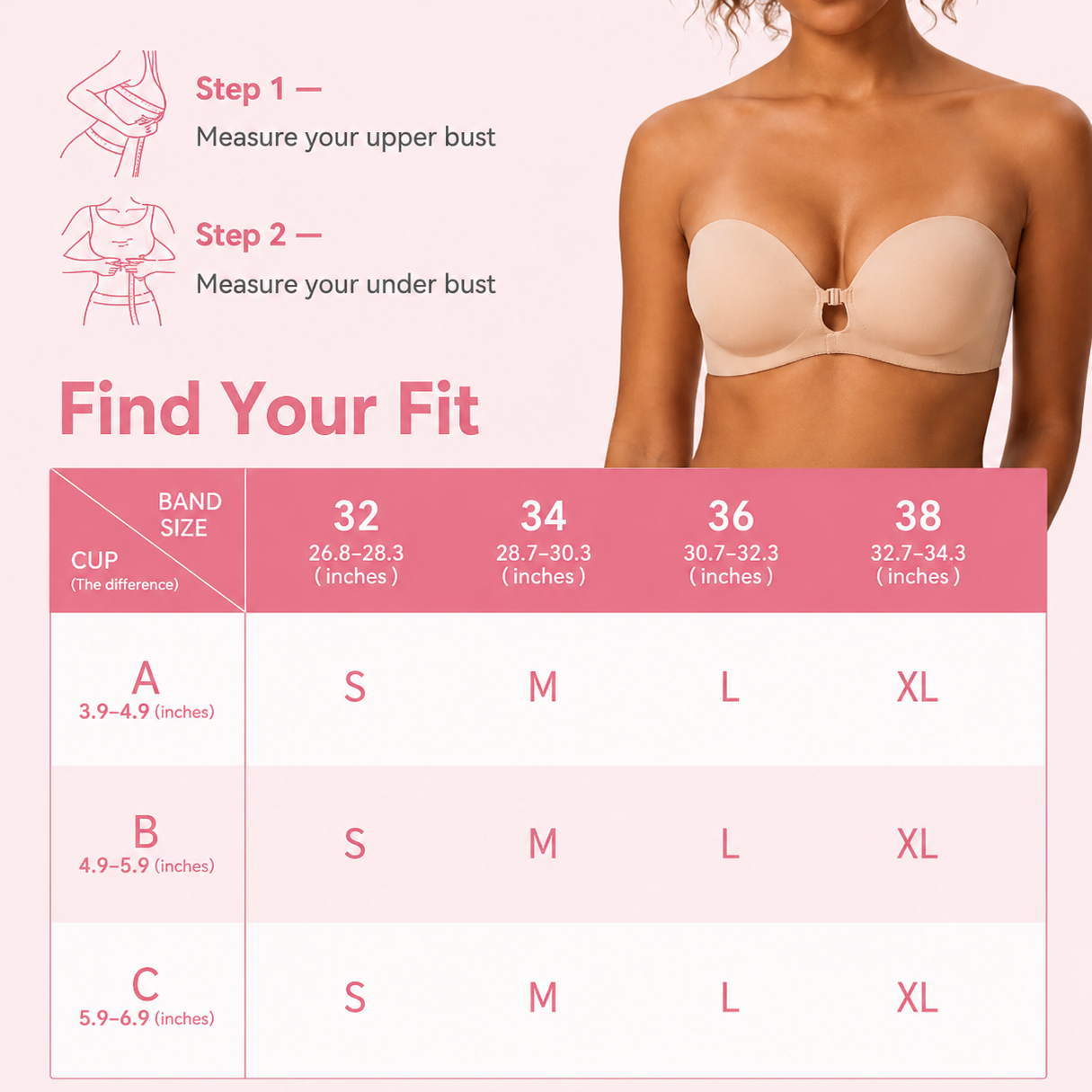 PullUpBras™ Strapless PullUp  Bra