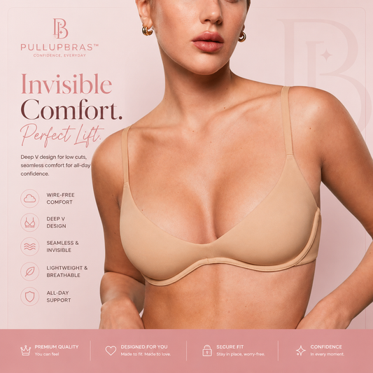 PullUpBras™ Deep V Support Bra