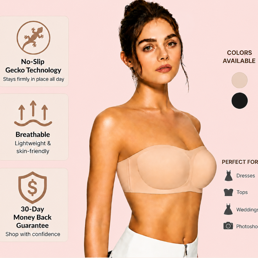 PullUpBras™ No-Slip Strapless Bra